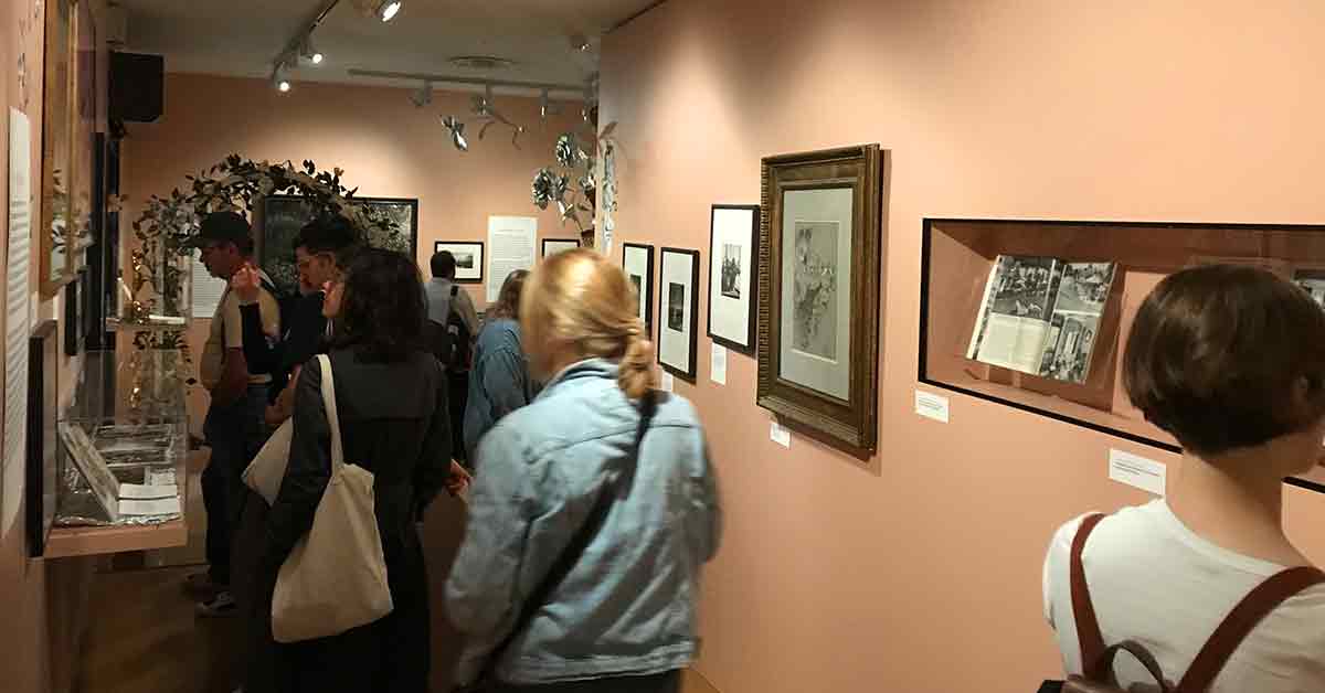 Inside the exhibition Visitors enjoying the exhibits.