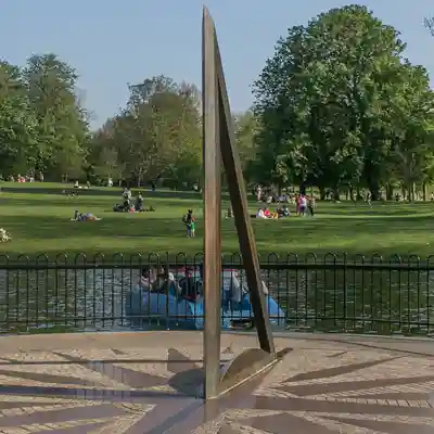 The meridian line and parkland.