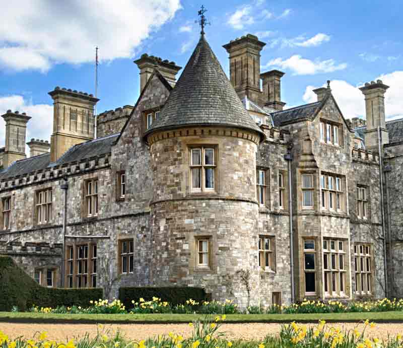 Palace House Towards the Gothic circular corner tower.