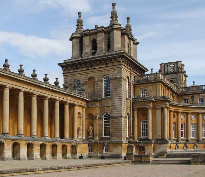 Exterior view of the English Baraque architecture.