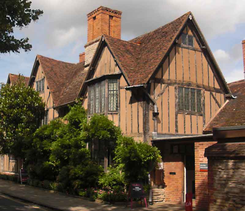 Timber framed and red tiled house.