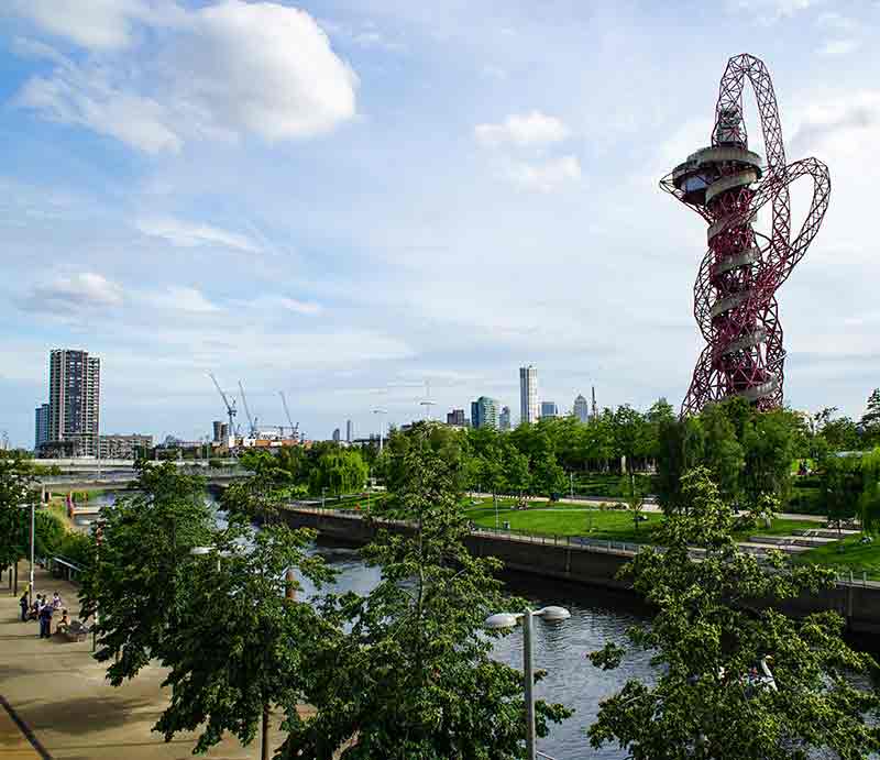 The ArcelorMittal Orbit—the world’s longest and tallest tunnel slide.