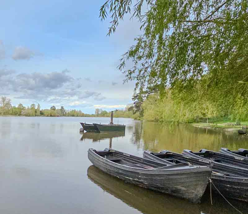 Boats on the still water.